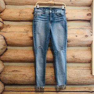 7 for all mankind mid rise skinny ankle 29